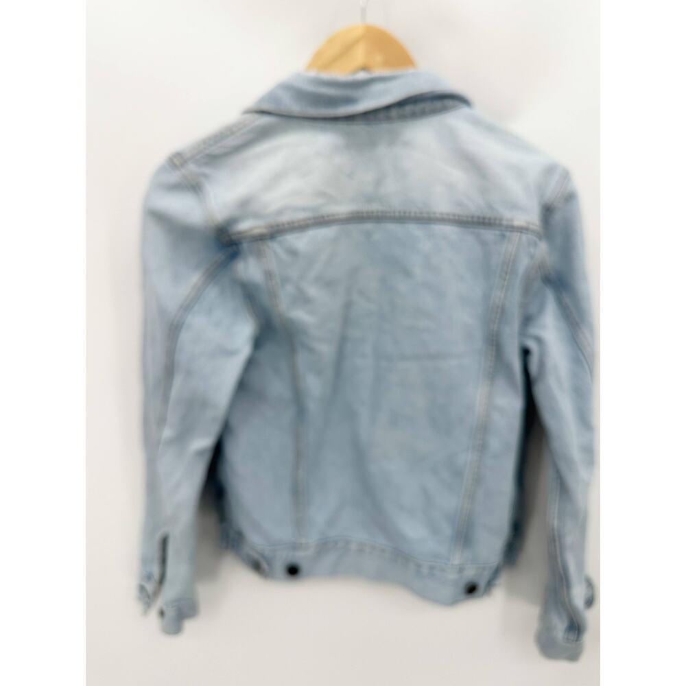 Reformation Jeans Jacket Women XS Blue Tahoe Light Wash Denim‎ Button Front - Picture 2 of 12